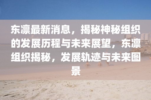 東凜最新消息，揭秘神秘組織的發(fā)展歷程與未來(lái)展望，東凜組織揭秘，發(fā)展軌跡與未來(lái)圖景