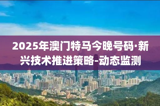 2025年澳門特馬今晚號碼·新興技術(shù)推進(jìn)策略-動(dòng)態(tài)監(jiān)測