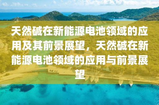 天然堿在新能源電池領(lǐng)域的應(yīng)用及其前景展望，天然堿在新能源電池領(lǐng)域的應(yīng)用與前景展望
