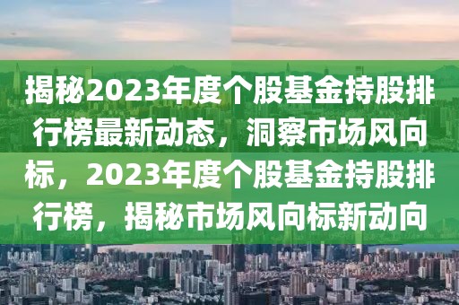 揭秘2023年度個股基金持股排行榜最新動態(tài)，洞察市場風向標，2023年度個股基金持股排行榜，揭秘市場風向標新動向
