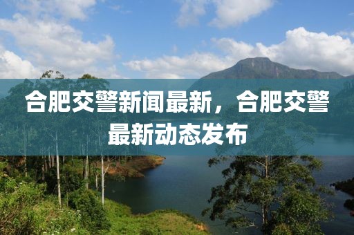 合肥交警新聞最新，合肥交警最新動(dòng)態(tài)發(fā)布