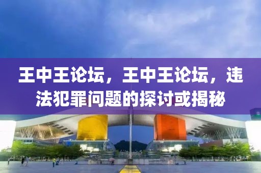 王中王論壇，王中王論壇，違法犯罪問題的探討或揭秘