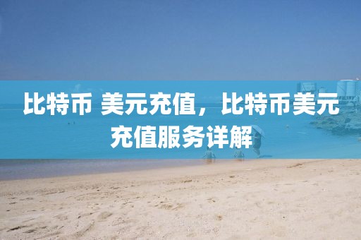 比特幣 美元充值，比特幣美元充值服務(wù)詳解