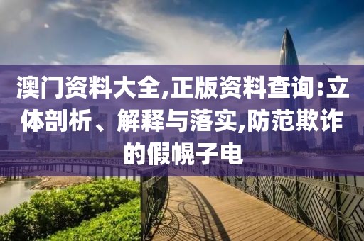 澳門資料大全,正版資料查詢:立體剖析、解釋與落實,防范欺詐的假幌子電