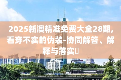 2025新澳精準免費大全28期,看穿不實的偽裝-協(xié)同解答、解釋與落實?