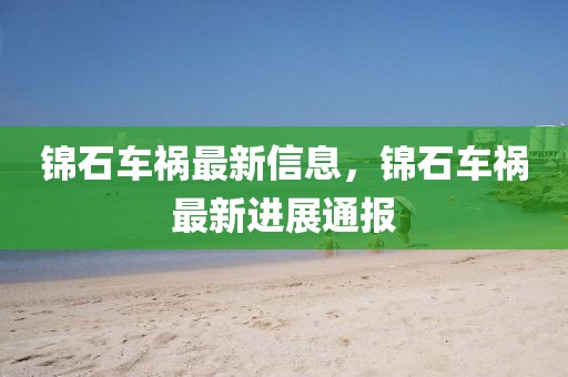 錦石車禍最新信息，錦石車禍最新進(jìn)展通報(bào)