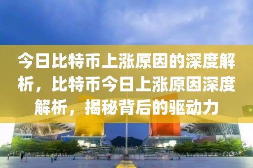 今日比特幣上漲原因的深度解析，比特幣今日上漲原因深度解析，揭秘背后的驅(qū)動力
