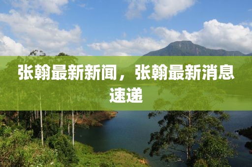張翰最新新聞，張翰最新消息速遞