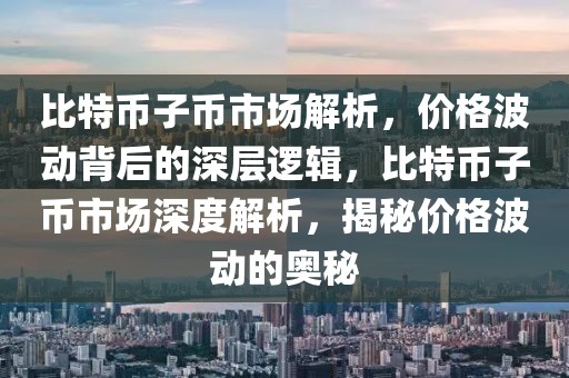 比特幣子幣市場解析，價格波動背后的深層邏輯，比特幣子幣市場深度解析，揭秘價格波動的奧秘