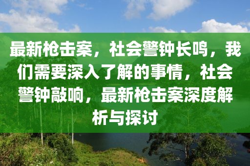 最新槍擊案，社會(huì)警鐘長鳴，我們需要深入了解的事情，社會(huì)警鐘敲響，最新槍擊案深度解析與探討