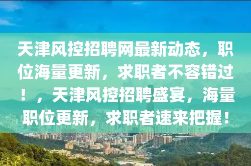 天津風(fēng)控招聘網(wǎng)最新動態(tài)，職位海量更新，求職者不容錯過！，天津風(fēng)控招聘盛宴，海量職位更新，求職者速來把握！