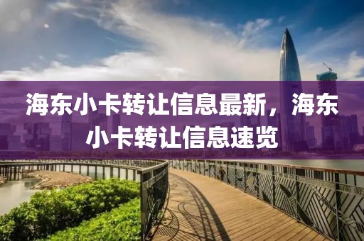 海東小卡轉(zhuǎn)讓信息最新，海東小卡轉(zhuǎn)讓信息速覽