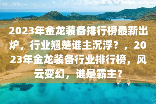 2023年金龍裝備排行榜最新出爐，行業(yè)翹楚誰主沉??？，2023年金龍裝備行業(yè)排行榜，風云變幻，誰是霸主？