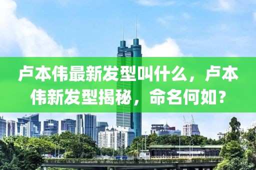 盧本偉最新發(fā)型叫什么，盧本偉新發(fā)型揭秘，命名何如？