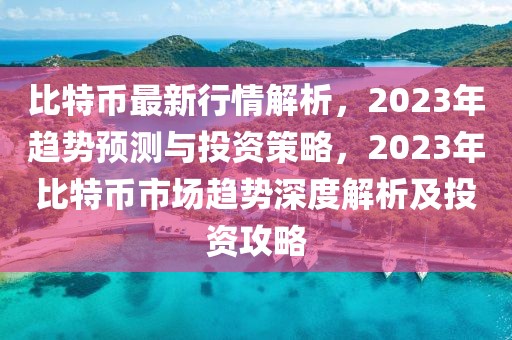 比特幣最新行情解析，2023年趨勢預(yù)測與投資策略，2023年比特幣市場趨勢深度解析及投資攻略