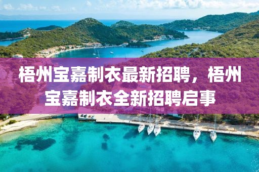 梧州寶嘉制衣最新招聘，梧州寶嘉制衣全新招聘啟事