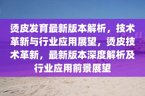 燙皮發(fā)育最新版本解析，技術(shù)革新與行業(yè)應(yīng)用展望，燙皮技術(shù)革新，最新版本深度解析及行業(yè)應(yīng)用前景展望