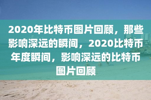 2020年比特幣圖片回顧，那些影響深遠(yuǎn)的瞬間，2020比特幣年度瞬間，影響深遠(yuǎn)的比特幣圖片回顧
