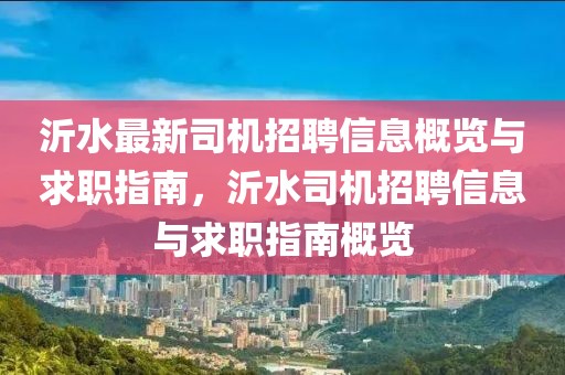沂水最新司機招聘信息概覽與求職指南，沂水司機招聘信息與求職指南概覽