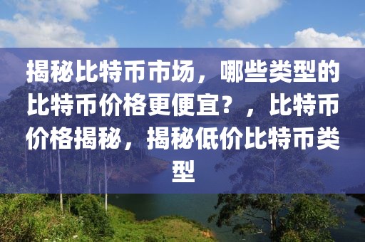 揭秘比特幣市場，哪些類型的比特幣價格更便宜？，比特幣價格揭秘，揭秘低價比特幣類型