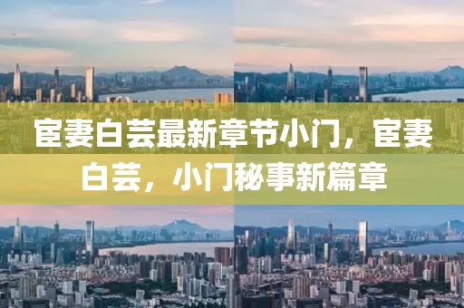 宦妻白蕓最新章節(jié)小門，宦妻白蕓，小門秘事新篇章