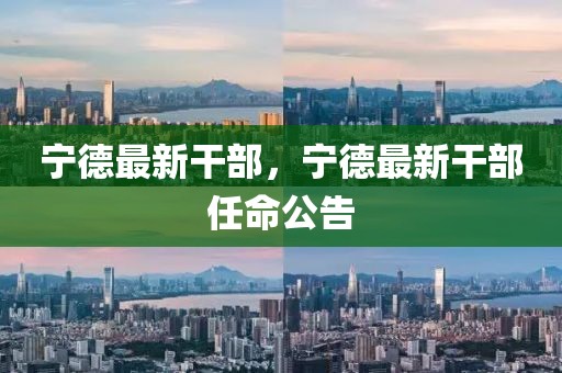 寧德最新干部，寧德最新干部任命公告
