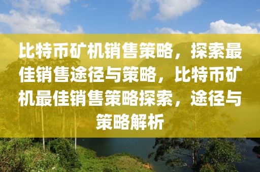 比特幣礦機(jī)銷(xiāo)售策略，探索最佳銷(xiāo)售途徑與策略，比特幣礦機(jī)最佳銷(xiāo)售策略探索，途徑與策略解析
