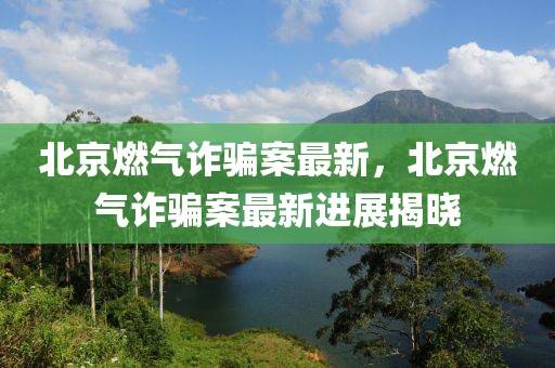 北京燃?xì)庠p騙案最新，北京燃?xì)庠p騙案最新進(jìn)展揭曉