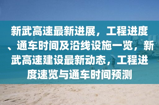 新武高速最新進(jìn)展，工程進(jìn)度、通車時(shí)間及沿線設(shè)施一覽，新武高速建設(shè)最新動(dòng)態(tài)，工程進(jìn)度速覽與通車時(shí)間預(yù)測(cè)