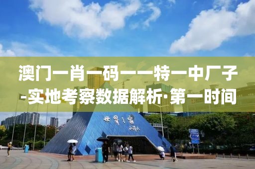澳門一肖一碼一一特一中廠子-實(shí)地考察數(shù)據(jù)解析·第一時(shí)間