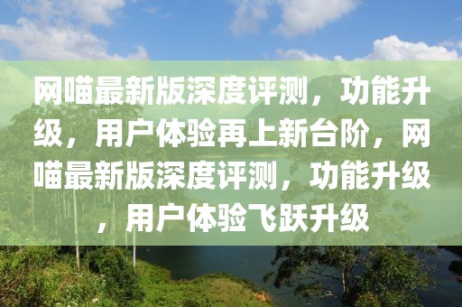 網(wǎng)喵最新版深度評測，功能升級，用戶體驗再上新臺階，網(wǎng)喵最新版深度評測，功能升級，用戶體驗飛躍升級