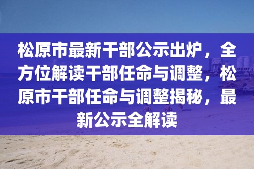 松原市最新干部公示出爐，全方位解讀干部任命與調(diào)整，松原市干部任命與調(diào)整揭秘，最新公示全解讀