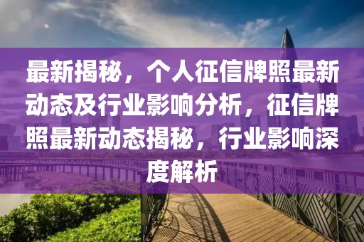 最新揭秘，個人征信牌照最新動態(tài)及行業(yè)影響分析，征信牌照最新動態(tài)揭秘，行業(yè)影響深度解析