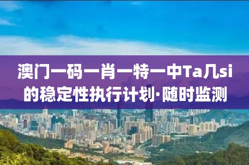 澳門一碼一肖一特一中Ta幾si的穩(wěn)定性執(zhí)行計劃·隨時監(jiān)測