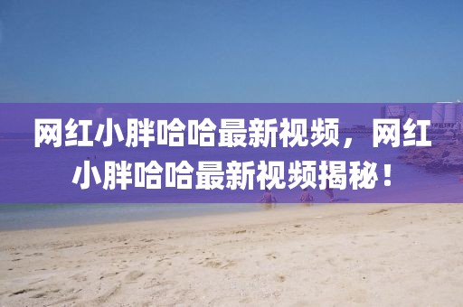 網(wǎng)紅小胖哈哈最新視頻，網(wǎng)紅小胖哈哈最新視頻揭秘！
