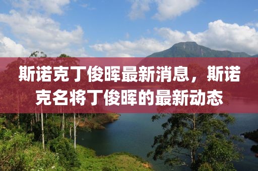 斯諾克丁俊暉最新消息，斯諾克名將丁俊暉的最新動態(tài)