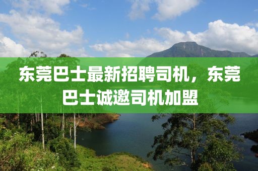 東莞巴士最新招聘司機，東莞巴士誠邀司機加盟