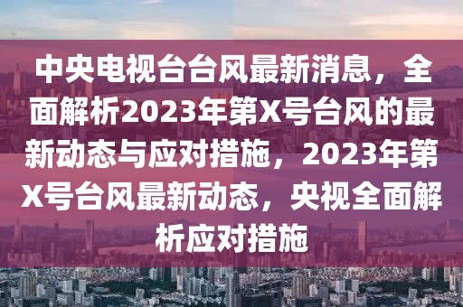 中央電視臺臺風最新消息，全面解析2023年第X號臺風的最新動態(tài)與應對措施，2023年第X號臺風最新動態(tài)，央視全面解析應對措施