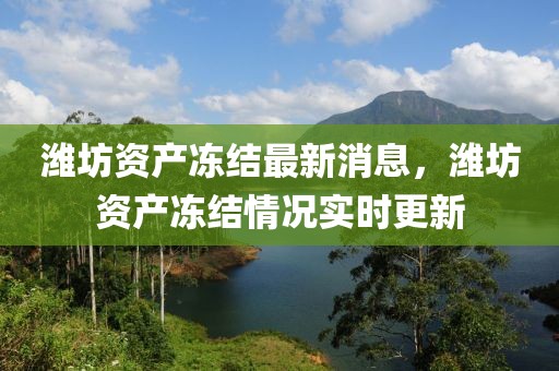 濰坊資產(chǎn)凍結(jié)最新消息，濰坊資產(chǎn)凍結(jié)情況實時更新