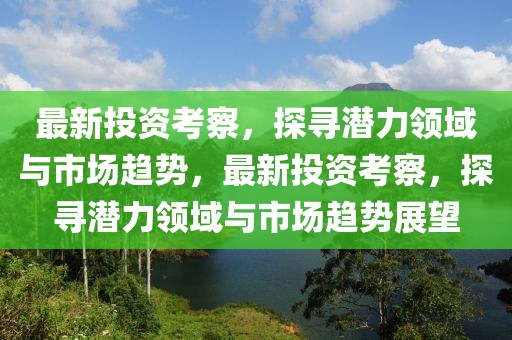 最新投資考察，探尋潛力領域與市場趨勢，最新投資考察，探尋潛力領域與市場趨勢展望