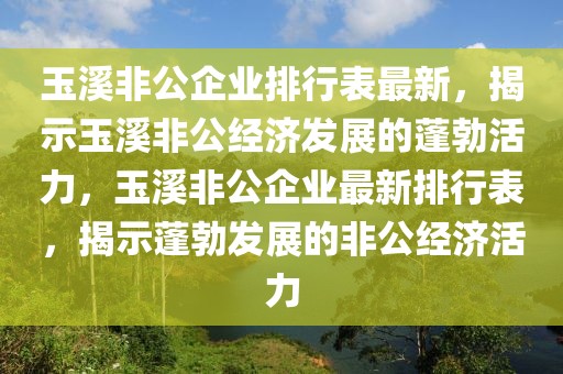玉溪非公企業(yè)排行表最新，揭示玉溪非公經(jīng)濟發(fā)展的蓬勃活力，玉溪非公企業(yè)最新排行表，揭示蓬勃發(fā)展的非公經(jīng)濟活力