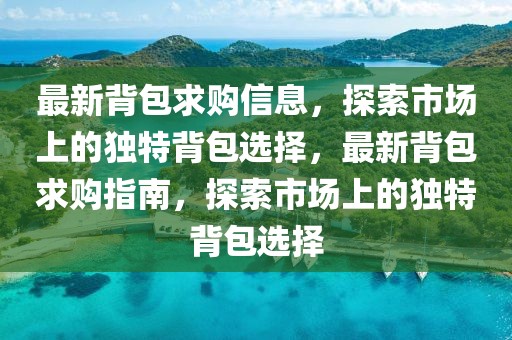 最新背包求購信息，探索市場上的獨(dú)特背包選擇，最新背包求購指南，探索市場上的獨(dú)特背包選擇