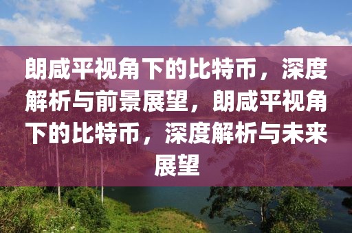 朗咸平視角下的比特幣，深度解析與前景展望，朗咸平視角下的比特幣，深度解析與未來展望