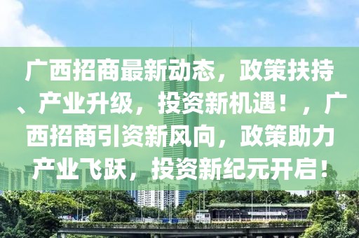 廣西招商最新動態(tài)，政策扶持、產業(yè)升級，投資新機遇！，廣西招商引資新風向，政策助力產業(yè)飛躍，投資新紀元開啟！