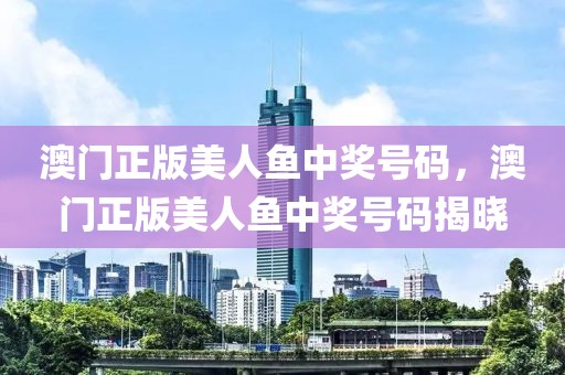 澳門正版美人魚中獎號碼，澳門正版美人魚中獎號碼揭曉