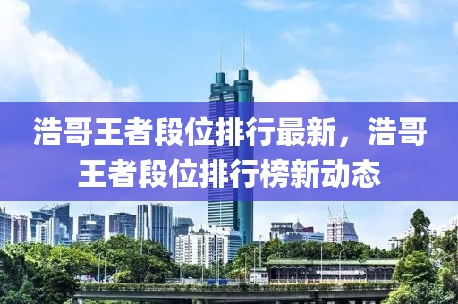 浩哥王者段位排行最新，浩哥王者段位排行榜新動態(tài)