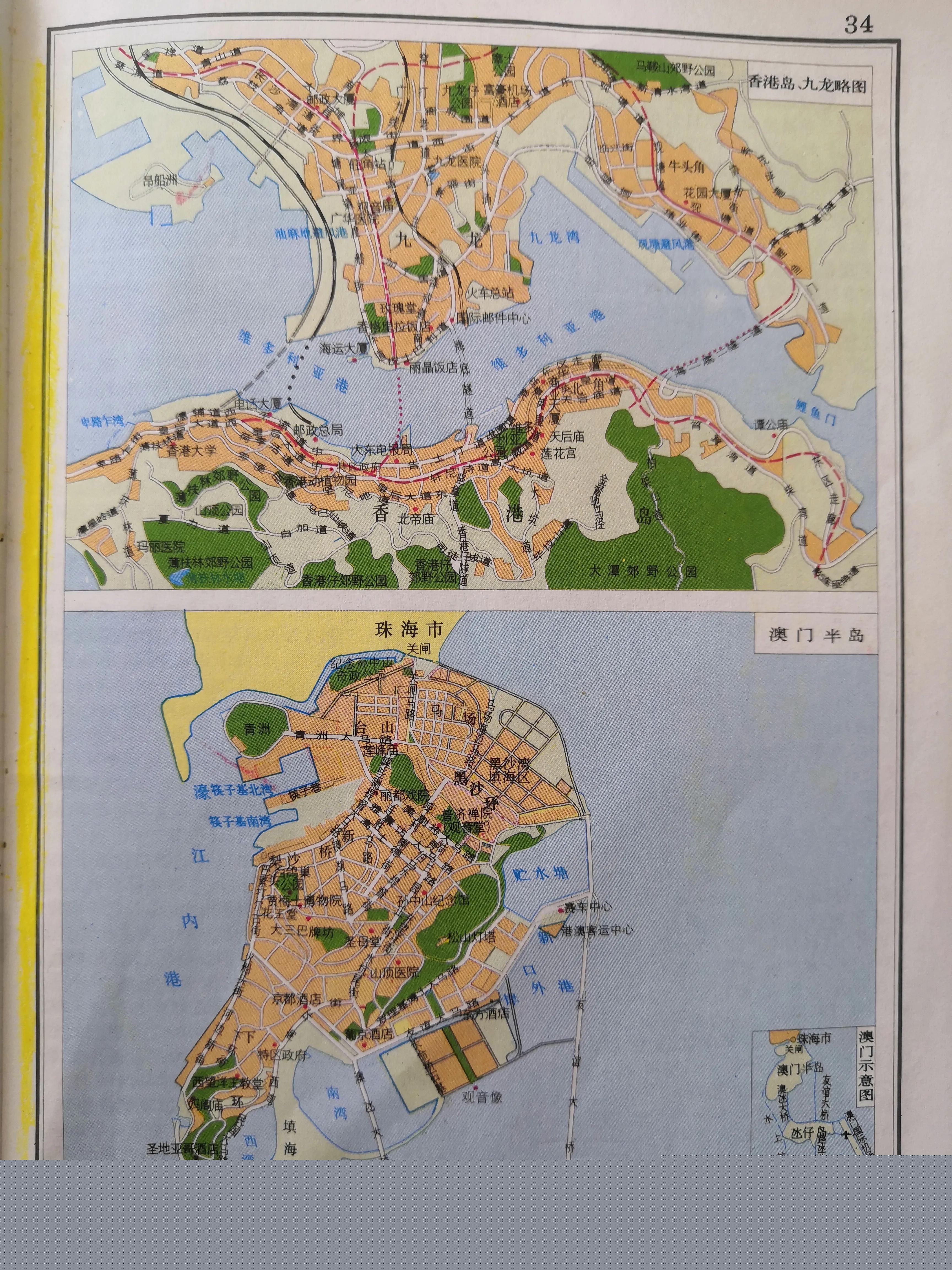 香港和澳門地圖，香港澳門地圖全景圖